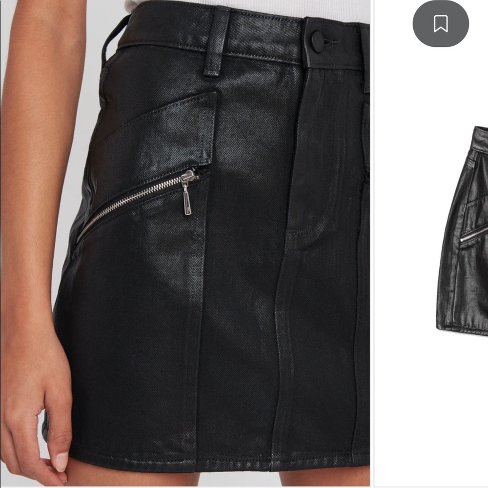 Paige Aideen Coated Mini Skirt - Picture 4 of 15